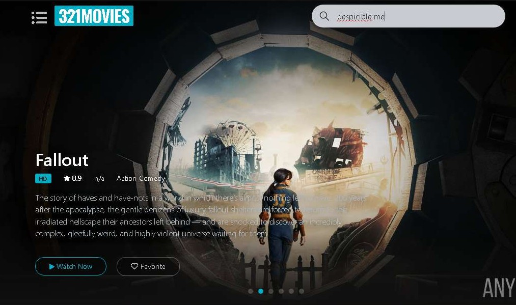 Watch movies and TV shows free on 321movies